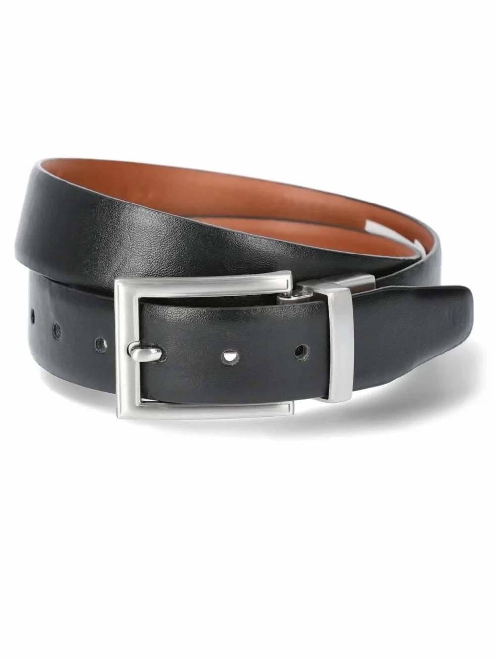 Boys Reversible Twist Stretch Belt - Black/Cognac